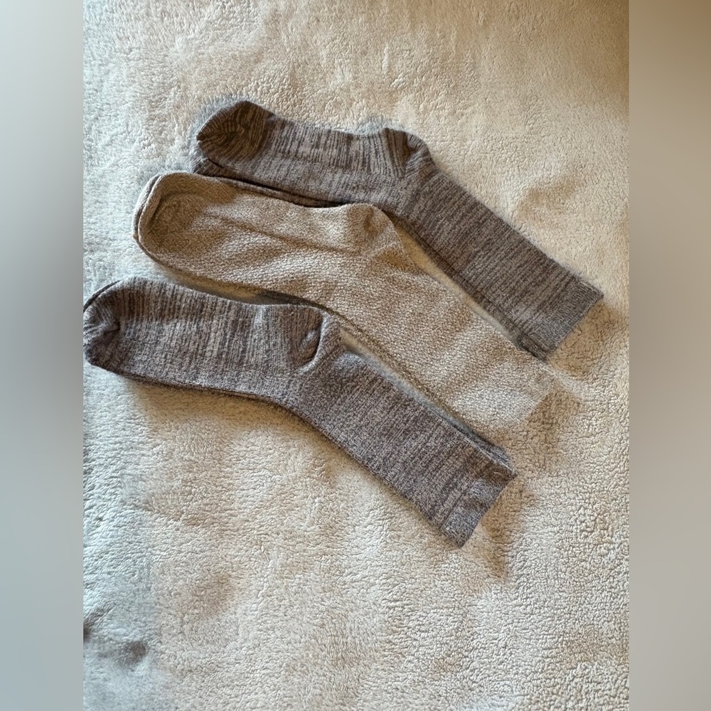 Women, Above Ankle Socks, New, Size 9-11, Grey Mini Stripes & Grey/Blue Patterns